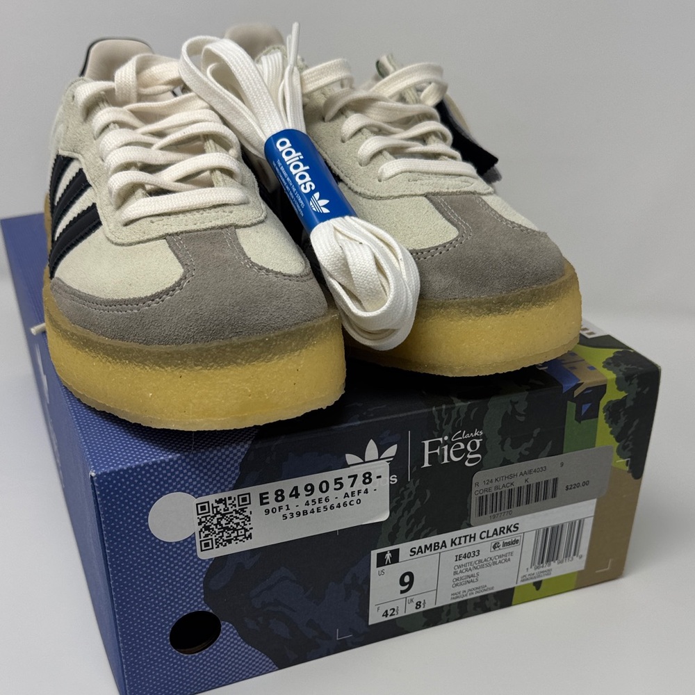 Men’s Adidas Samba Kith Clarks Ronnie Feig Cream Sneakers - US 9 but run SMALL